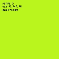 #BAF51D - Inch Worm Color Image