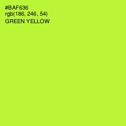 #BAF636 - Green Yellow Color Image