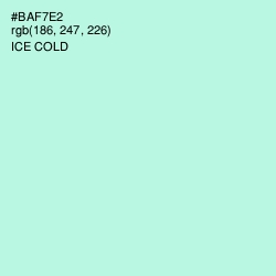 #BAF7E2 - Ice Cold Color Image
