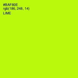 #BAF80E - Lime Color Image