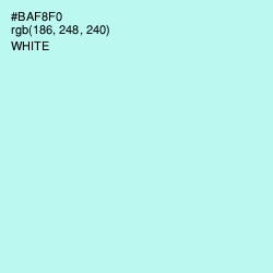 #BAF8F0 - Ice Cold Color Image