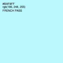 #BAF8FF - French Pass Color Image