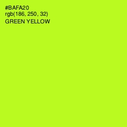 #BAFA20 - Green Yellow Color Image