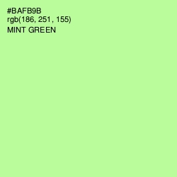 #BAFB9B - Mint Green Color Image