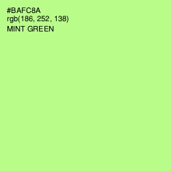 #BAFC8A - Mint Green Color Image
