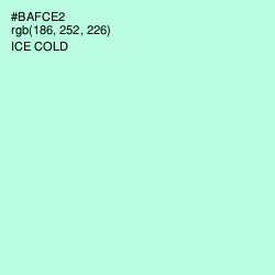 #BAFCE2 - Ice Cold Color Image