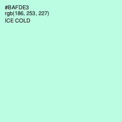 #BAFDE3 - Ice Cold Color Image