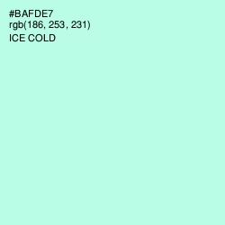 #BAFDE7 - Ice Cold Color Image