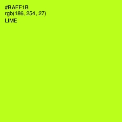 #BAFE1B - Lime Color Image