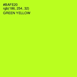 #BAFE20 - Green Yellow Color Image