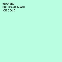 #BAFEE2 - Ice Cold Color Image