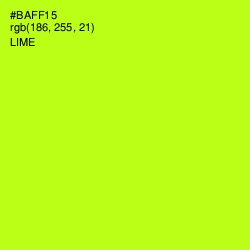 #BAFF15 - Lime Color Image