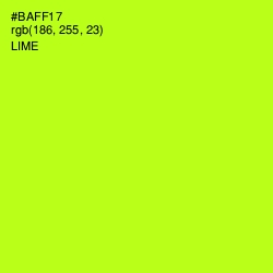 #BAFF17 - Lime Color Image