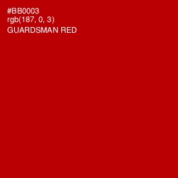 #BB0003 - Guardsman Red Color Image