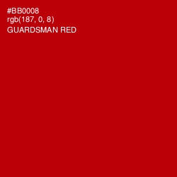 #BB0008 - Guardsman Red Color Image