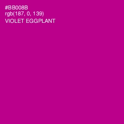 #BB008B - Violet Eggplant Color Image