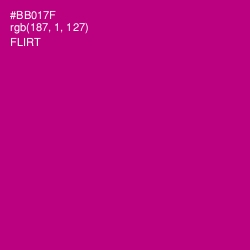 #BB017F - Flirt Color Image