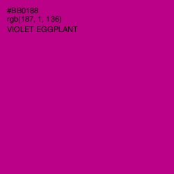 #BB0188 - Violet Eggplant Color Image