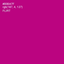 #BB047F - Flirt Color Image