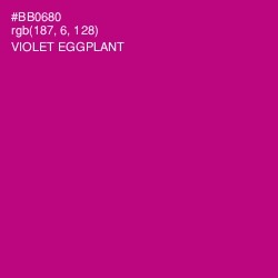 #BB0680 - Violet Eggplant Color Image
