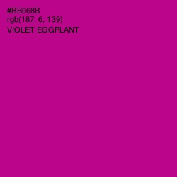 #BB068B - Violet Eggplant Color Image