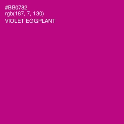 #BB0782 - Violet Eggplant Color Image