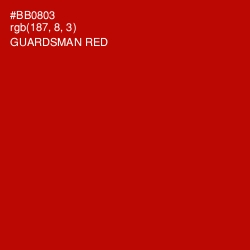 #BB0803 - Guardsman Red Color Image