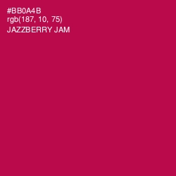 #BB0A4B - Jazzberry Jam Color Image