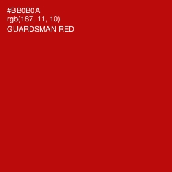 #BB0B0A - Guardsman Red Color Image