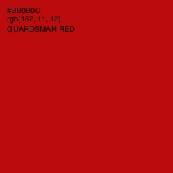 #BB0B0C - Guardsman Red Color Image