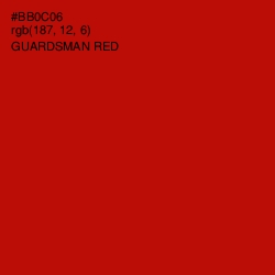 #BB0C06 - Guardsman Red Color Image