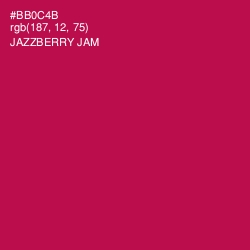 #BB0C4B - Jazzberry Jam Color Image