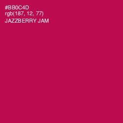 #BB0C4D - Jazzberry Jam Color Image