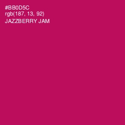 #BB0D5C - Jazzberry Jam Color Image