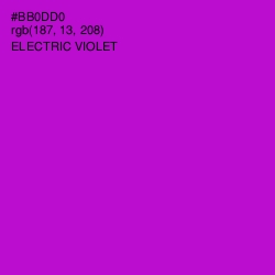 #BB0DD0 - Electric Violet Color Image