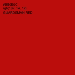 #BB0E0C - Guardsman Red Color Image