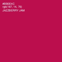 #BB0E4C - Jazzberry Jam Color Image