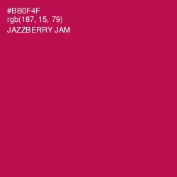 #BB0F4F - Jazzberry Jam Color Image
