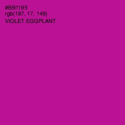 #BB1195 - Violet Eggplant Color Image