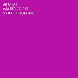 #BB11A7 - Violet Eggplant Color Image