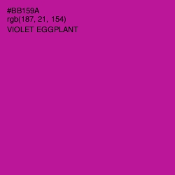 #BB159A - Violet Eggplant Color Image