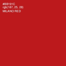 #BB191C - Milano Red Color Image