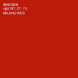 #BB1B0B - Milano Red Color Image