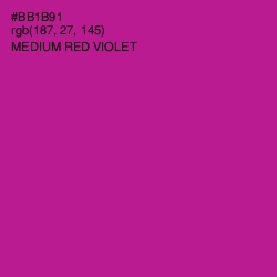 #BB1B91 - Medium Red Violet Color Image