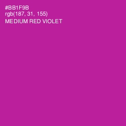 #BB1F9B - Medium Red Violet Color Image