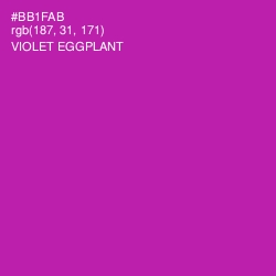 #BB1FAB - Violet Eggplant Color Image