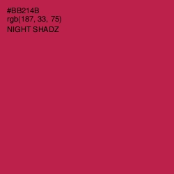 #BB214B - Night Shadz Color Image