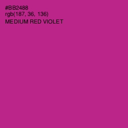 #BB2488 - Medium Red Violet Color Image