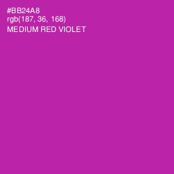 #BB24A8 - Medium Red Violet Color Image