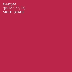 #BB254A - Night Shadz Color Image